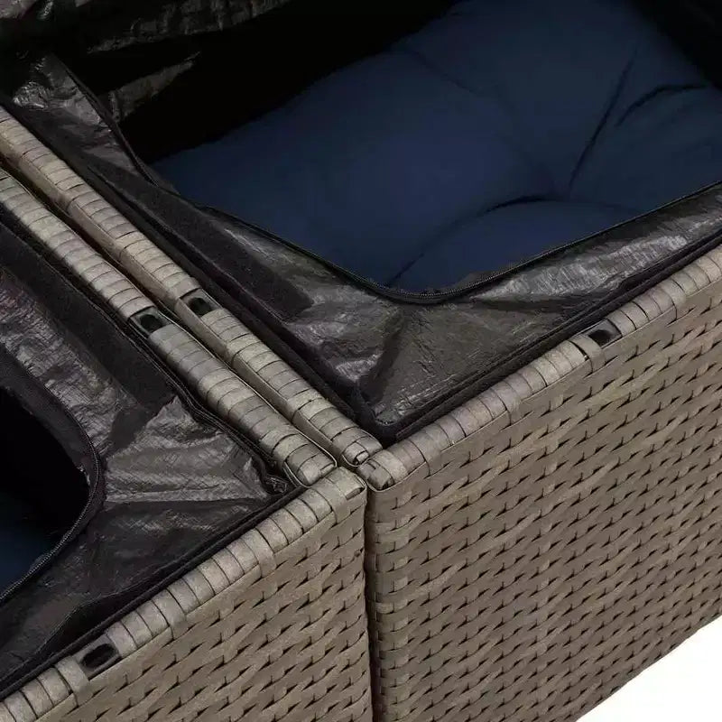 vidaXL Canapé de jardin avec coussin 184 x 62 x 69 cm Résine tressée