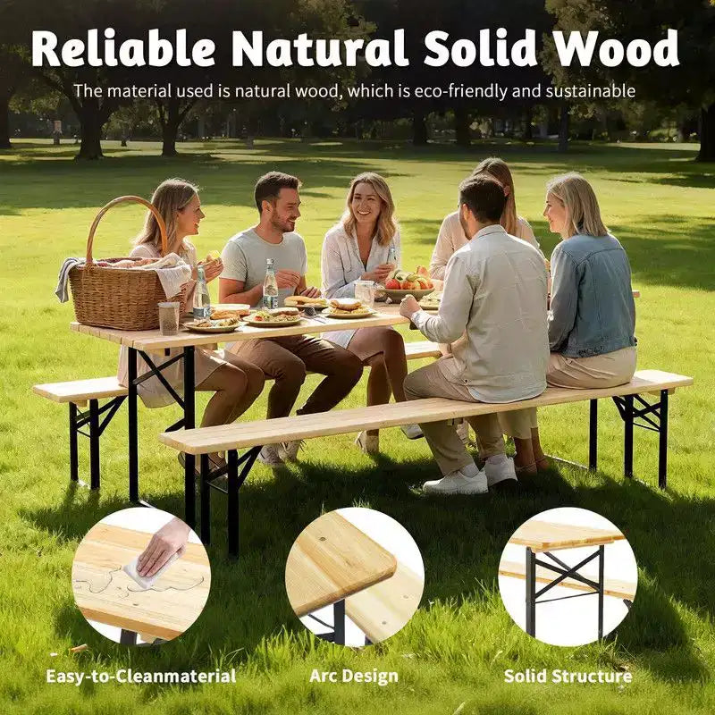 Ensemble de salle à manger d'extérieur Karl Home 6 personnes avec table rectangulaire