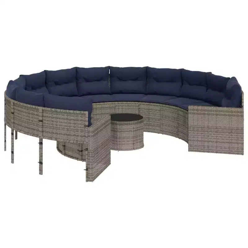 vidaXL Patio Sofa PE rattan Large UV resistant materials