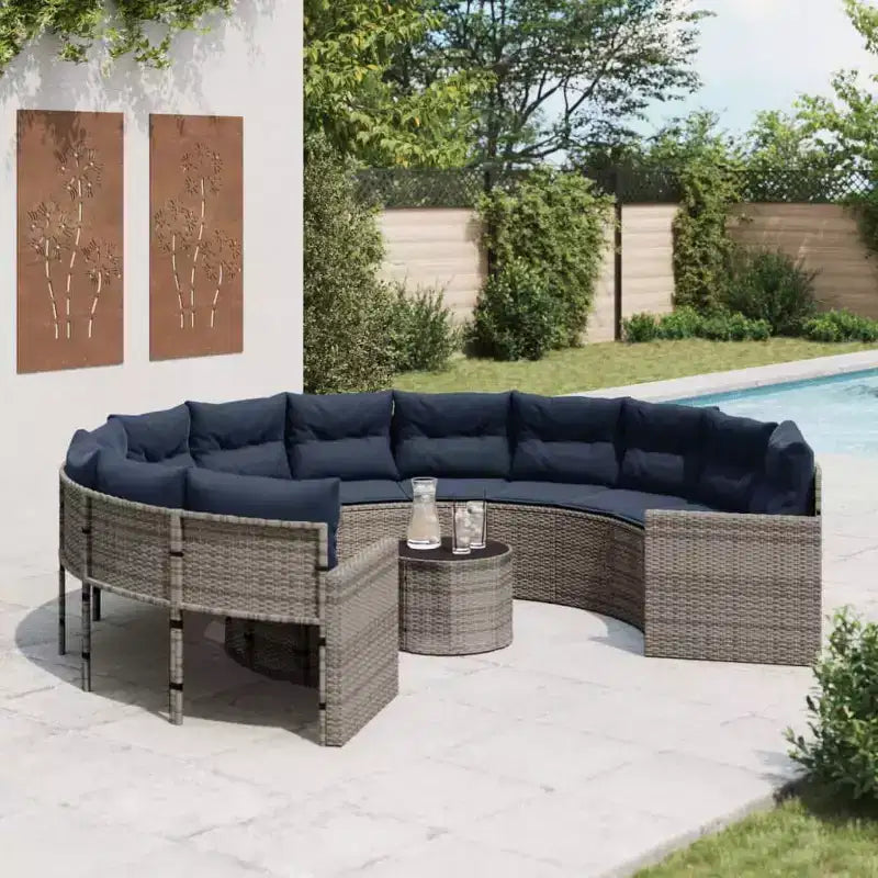 vidaXL Canapé de jardin en résine tressée Grande taille Matériaux résistants aux UV