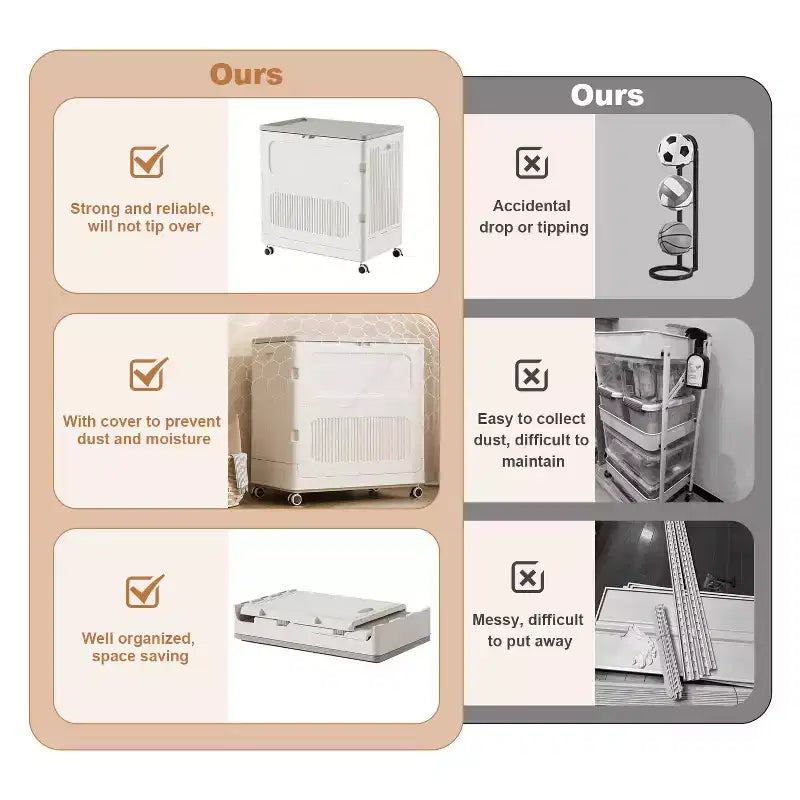 Lot de 2 grands paniers à linge roulants avec couvercle, panier à linge pliable de 123 L en plastique avec roulettes, organisateur sans installation pour buanderie à domicile