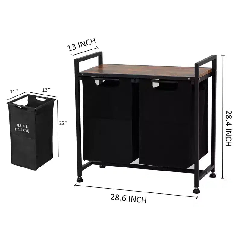 Grand panier à linge avec étagère réglable 2/3/4 paniers amovibles en oxford et compartiments pour salle de bain, chambre, dortoir