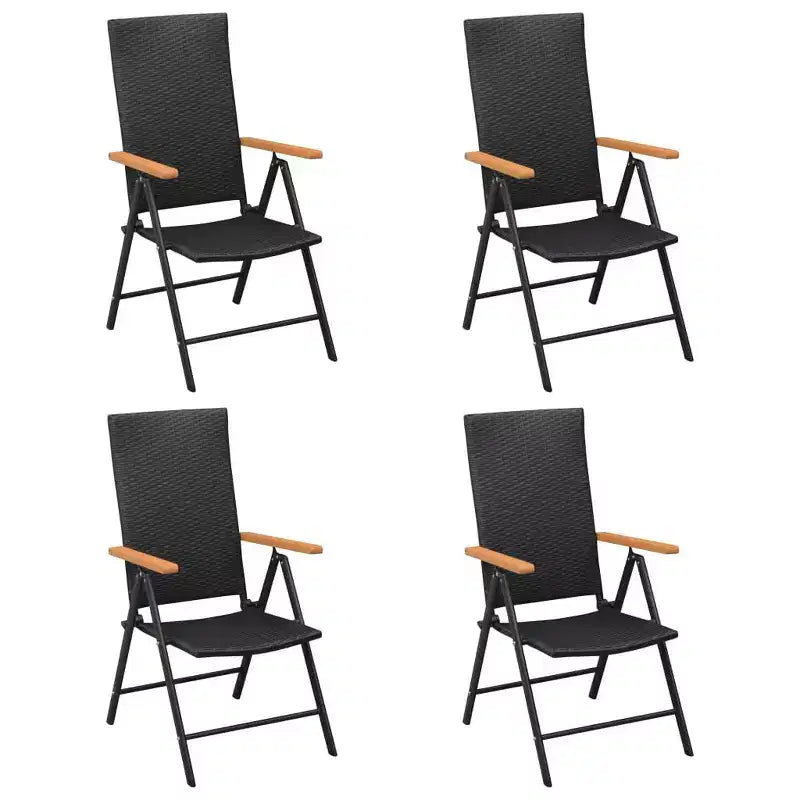 vidaXL Ensemble de salle à manger d'extérieur 5 pièces noir et marron