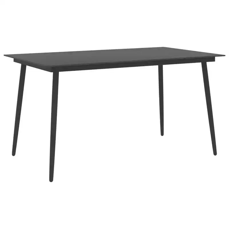 vidaXL Ensemble de salle à manger d'extérieur 5 pièces noir et marron