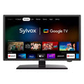 Téléviseur intelligent SYLVOX pour camping-car, téléviseur 12 volts de 24 pouces pour camping-car, le tout dernier Google TV avec Google Assistant, petit téléviseur intelligent Full HD 1080p alimenté en courant continu/alternatif (série Vechiel)
