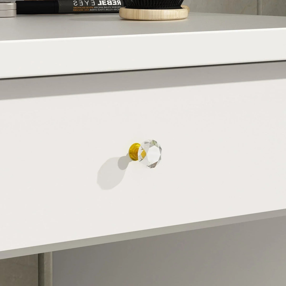 Coiffeuse avec miroir, éclairage LED et tabouret