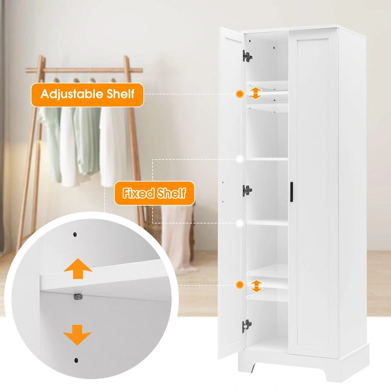 Armoire de rangement à deux portes pour salle de bains