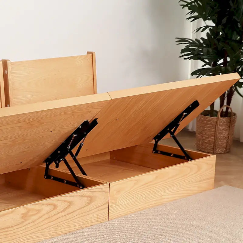 Canapé beige en coton JASIWAY avec structure en bois