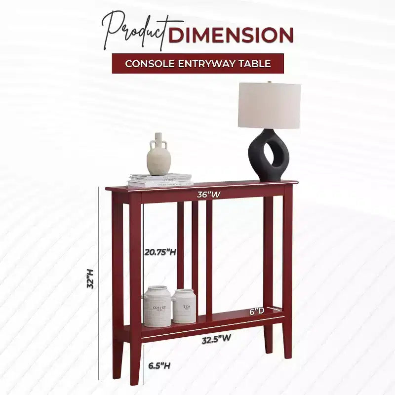 Console étroite avec étagères pour entrée, couloir ou salon