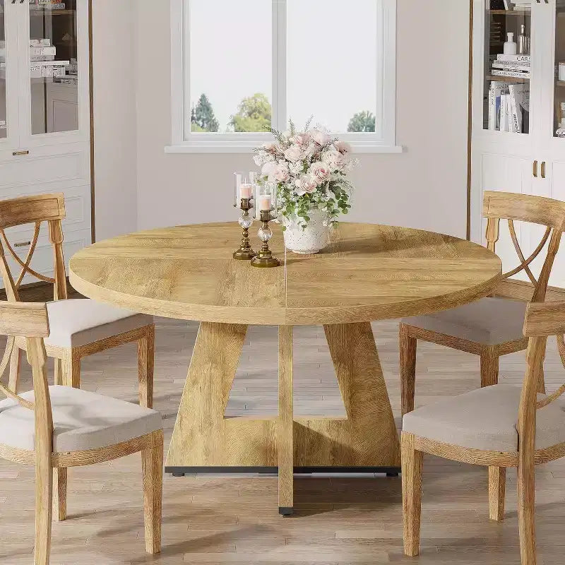 Table à manger ronde de 120 cm pour 4 personnes