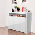 Buffet de rangement laqué brillant avec éclairage LED