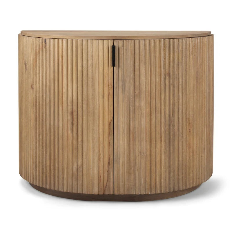 Meuble d'appoint en bois massif marron clair