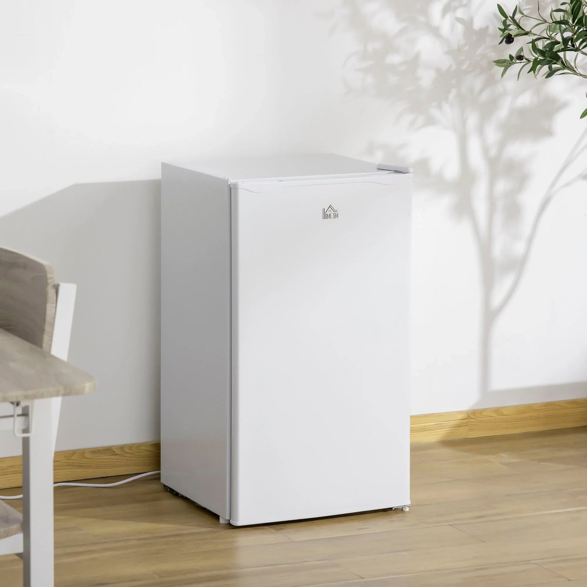 HOMCOM Mini-réfrigérateur de 90,6 L avec congélateur, Réfrigérateur compact à porte unique avec thermostat réglable pour chambre