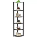 Bibliothèque d'angle à 6 niveaux Tribesigns, étagère de rangement de 180 cm de haut