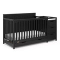 Lit de bébé et table à langer transformable 5-en-1 avec tiroir