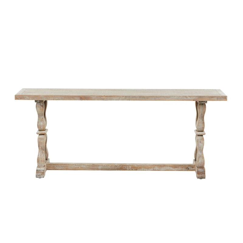 Console ou banc en bois avec finitions vieillies - Marron - Roche River Decor