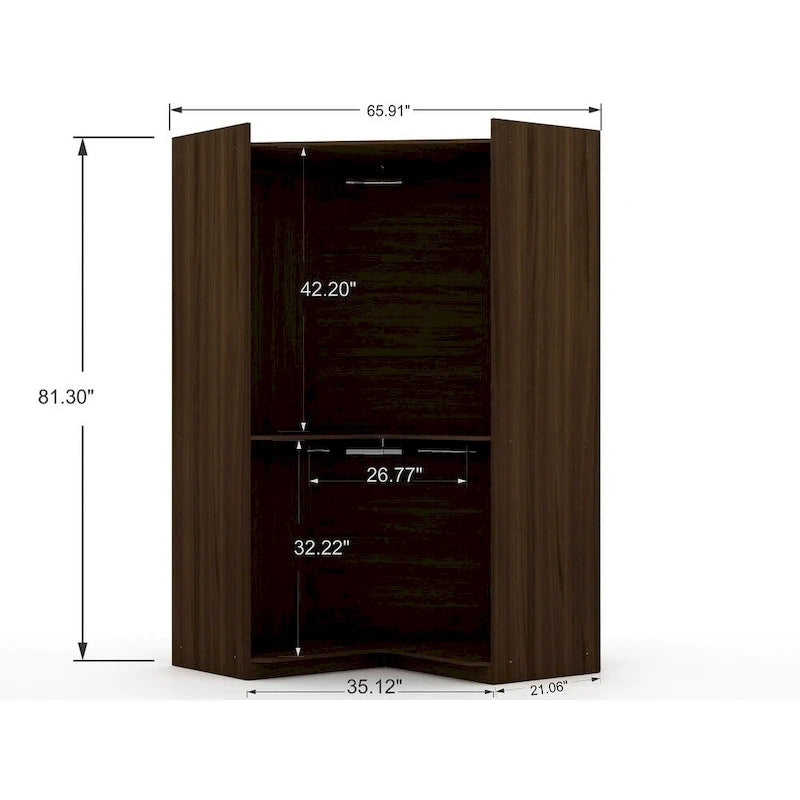 Mulberry 2.0 Semi-ouvert 3 sections Moderne 4 tiroirs Armoire d'angle Ensemble de 3