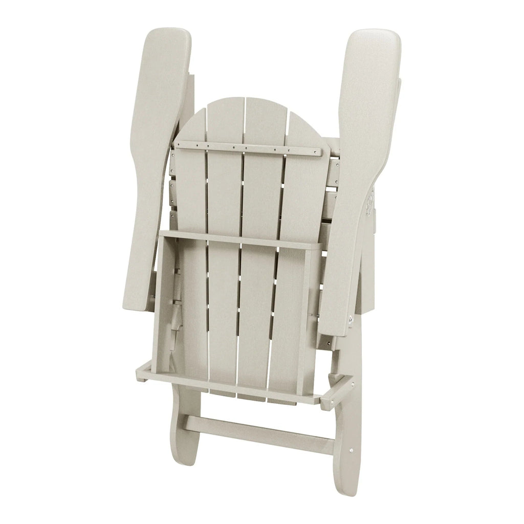Chaise Adirondack pliante d'extérieur tout temps Polytrends Laguna résistante à la décoloration pour patio