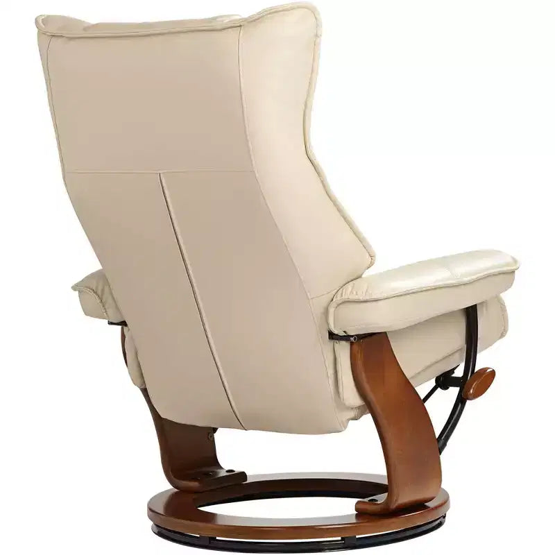 Pouf pivotant en similicuir Stucco, fauteuil inclinable moderne, fauteuil ergonomique à dossier inclinable, chambre, salon
