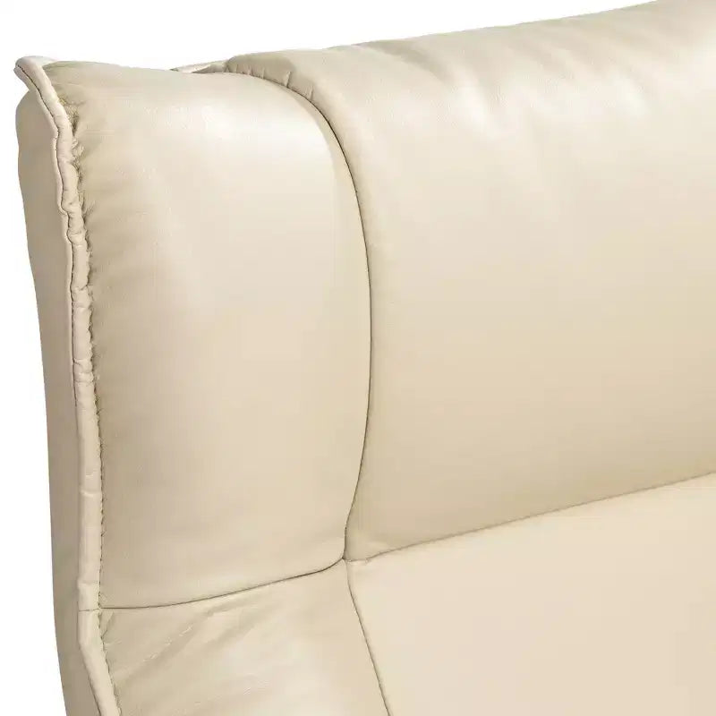 Pouf pivotant en similicuir Stucco, fauteuil inclinable moderne, fauteuil ergonomique à dossier inclinable, chambre, salon