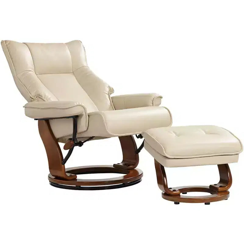 Pouf pivotant en similicuir Stucco, fauteuil inclinable moderne, fauteuil ergonomique à dossier inclinable, chambre, salon