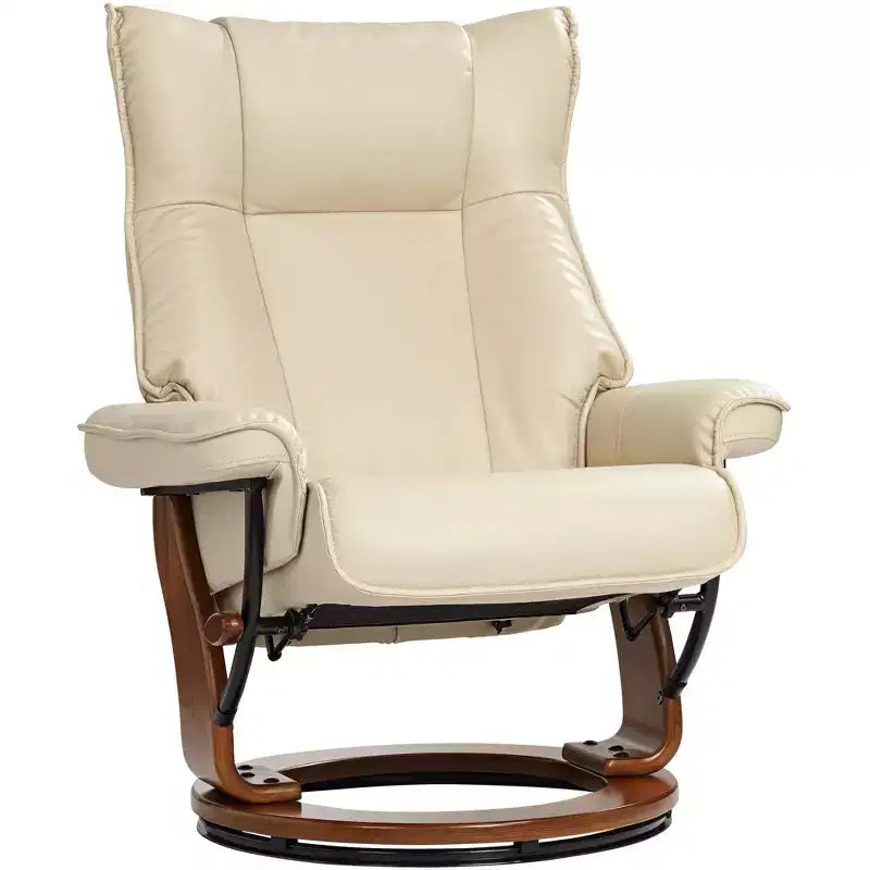 Pouf pivotant en similicuir Stucco, fauteuil inclinable moderne, fauteuil ergonomique à dossier inclinable, chambre, salon