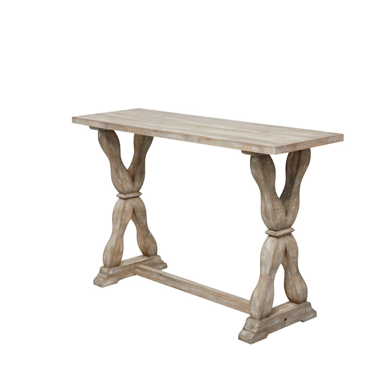 Console ou banc en bois avec finitions vieillies - Marron - Roche River Decor