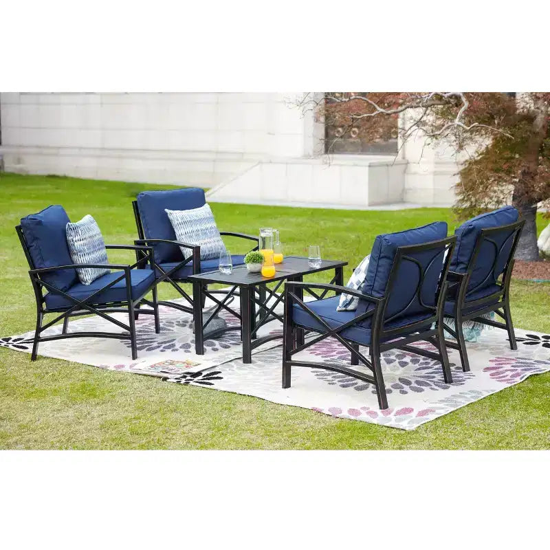 Ensemble de sièges d'extérieur 6 pièces avec coussins - Patio Festival