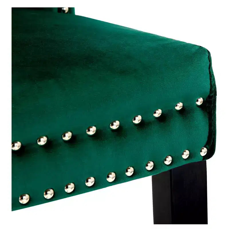 Chaises de salle à manger capitonnées en velours (lot de 2)