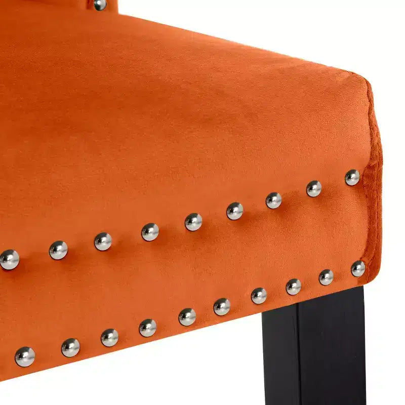 Chaises de salle à manger capitonnées en velours (lot de 2)