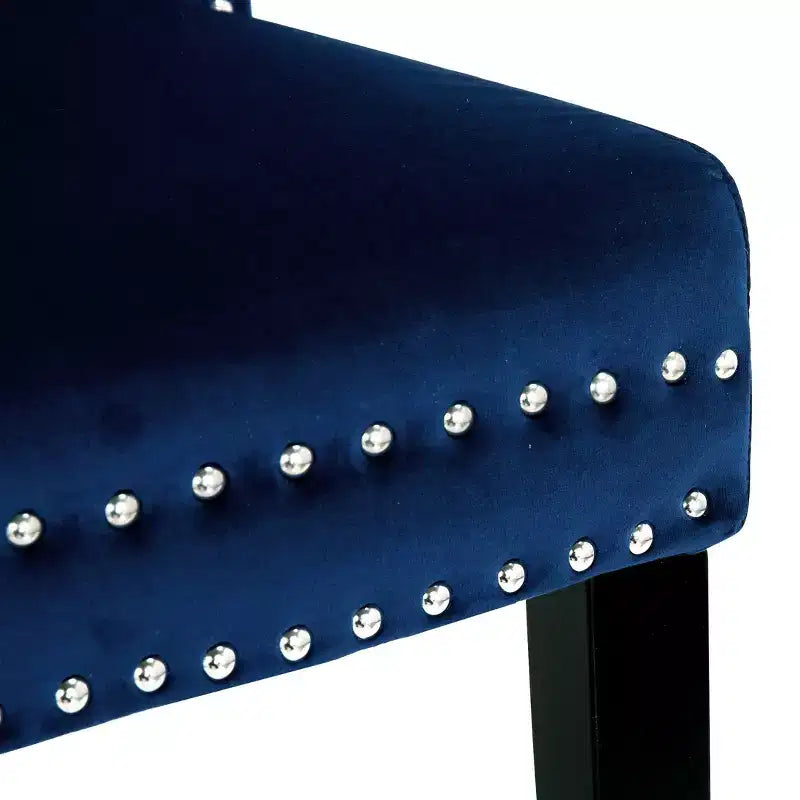 Chaises de salle à manger capitonnées en velours (lot de 2)