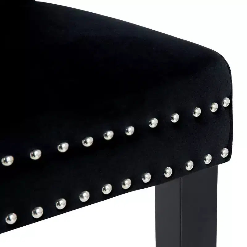 Chaises de salle à manger capitonnées en velours (lot de 2)