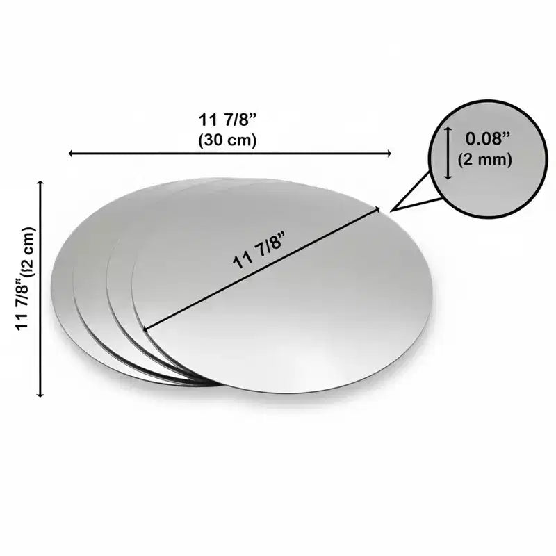 Lot de 4 grands miroirs décoratifs autocollants French Home Goods, disponibles en 3 formes – Parfaits pour une décoration murale moderne dans n'importe quelle pièce.