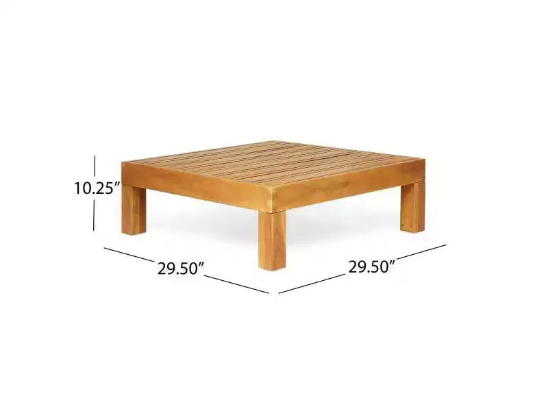 Christopher Knight Home Brava Ensemble de conversation 4 pièces de patio en bois avec coussins