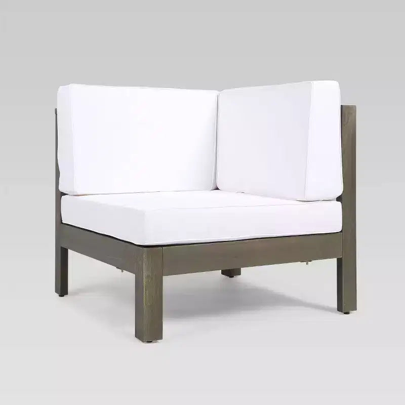 Christopher Knight Home Brava Ensemble de conversation 4 pièces de patio en bois avec coussins