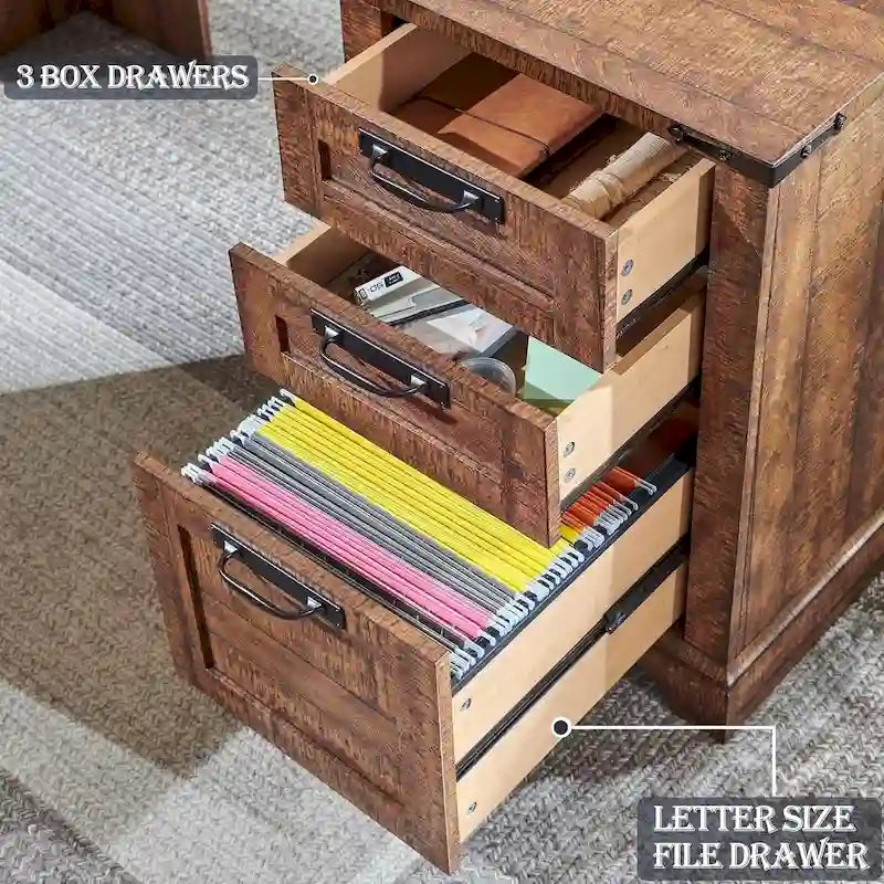 Bureau de direction en L style maison de campagne 60, bureau d'angle en bois, bureau d'ordinateur