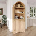 Bibliothèque de 72'' de haut avec portes doubles et étagère réglable, 5 niveaux, en bois, avec rangement pour le bureau à domicile.