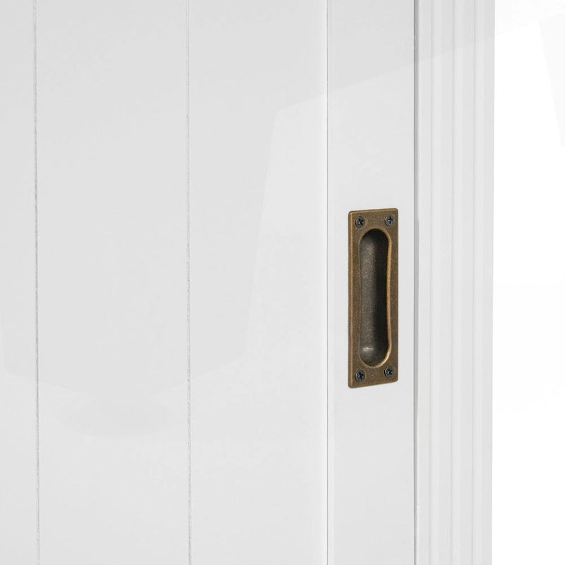 Étagère haute moderne avec éclairage LED et options de rangement polyvalentes