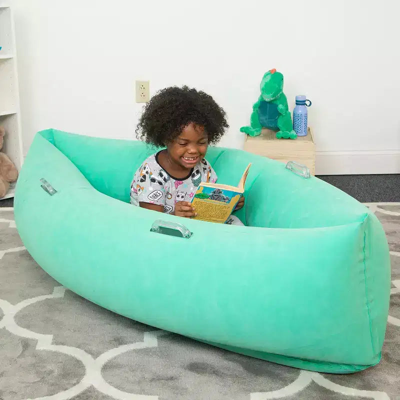 Bouncyband Cocoon sensoriel Comfy Hugging Peapod, 60", 6-12 ans, jusqu'à 155 cm, vert