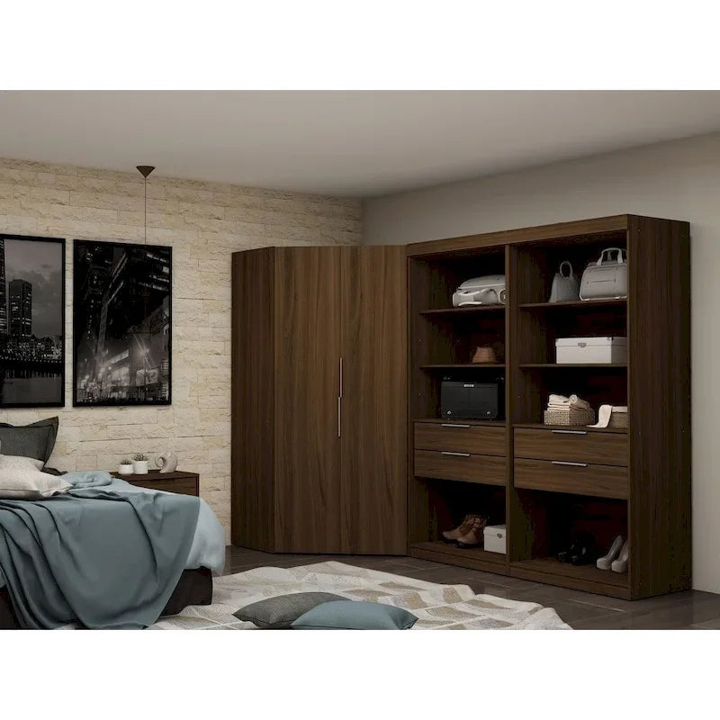 Mulberry 2.0 Semi-ouvert 3 sections Moderne 4 tiroirs Armoire d'angle Ensemble de 3