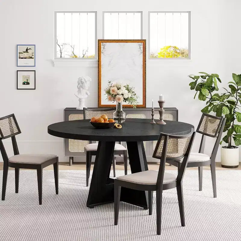 Table à manger ronde de 120 cm pour 4 personnes