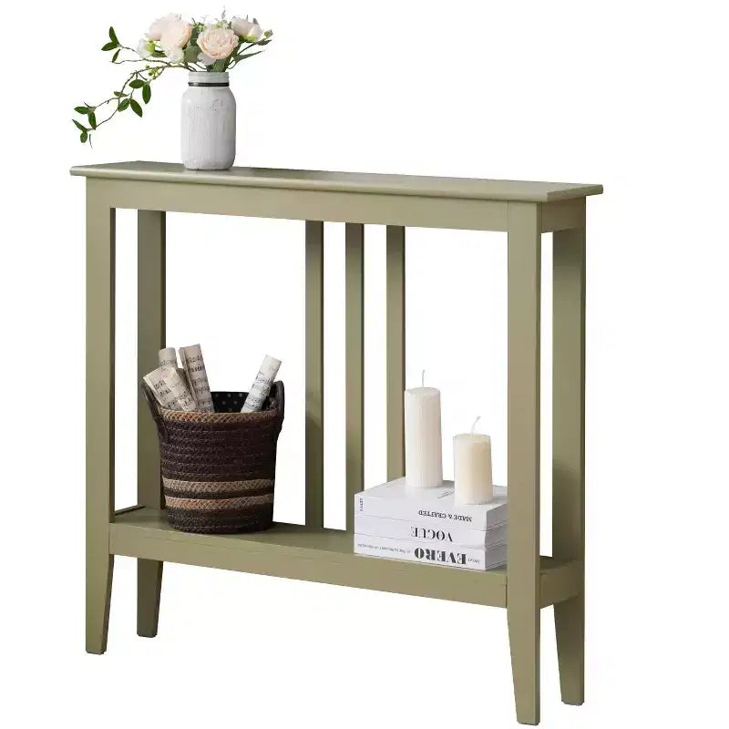 Console étroite avec étagères pour entrée, couloir ou salon