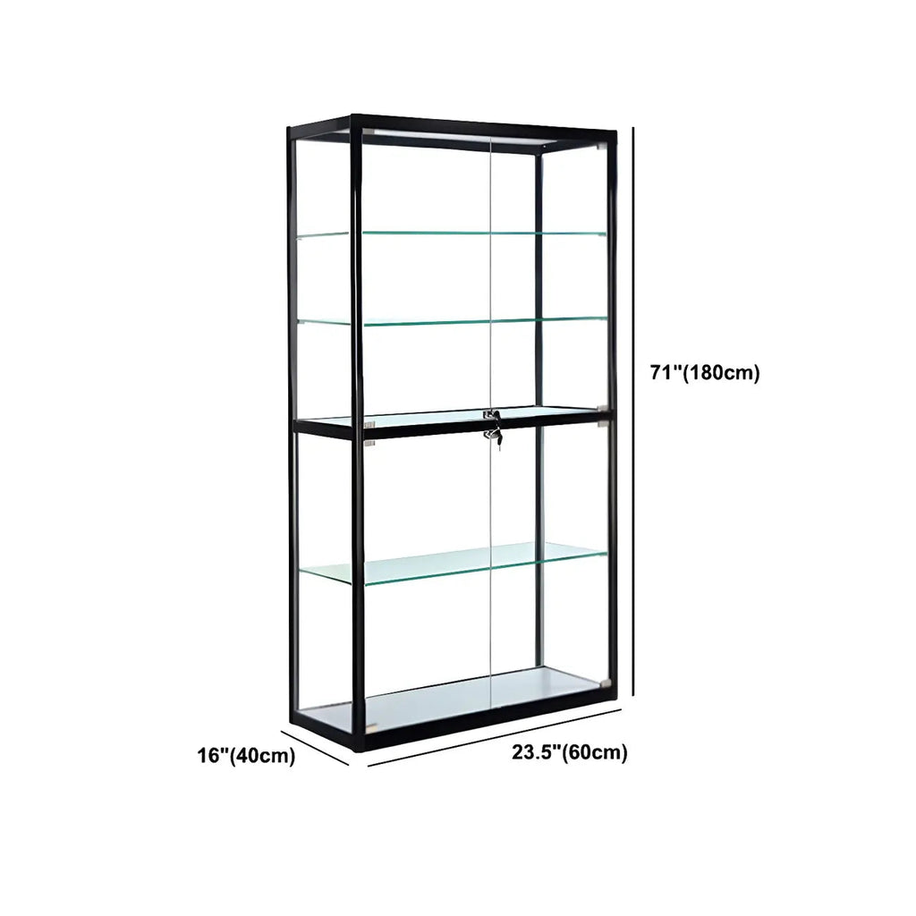 Vitrine rectangulaire contemporaine en verre noir