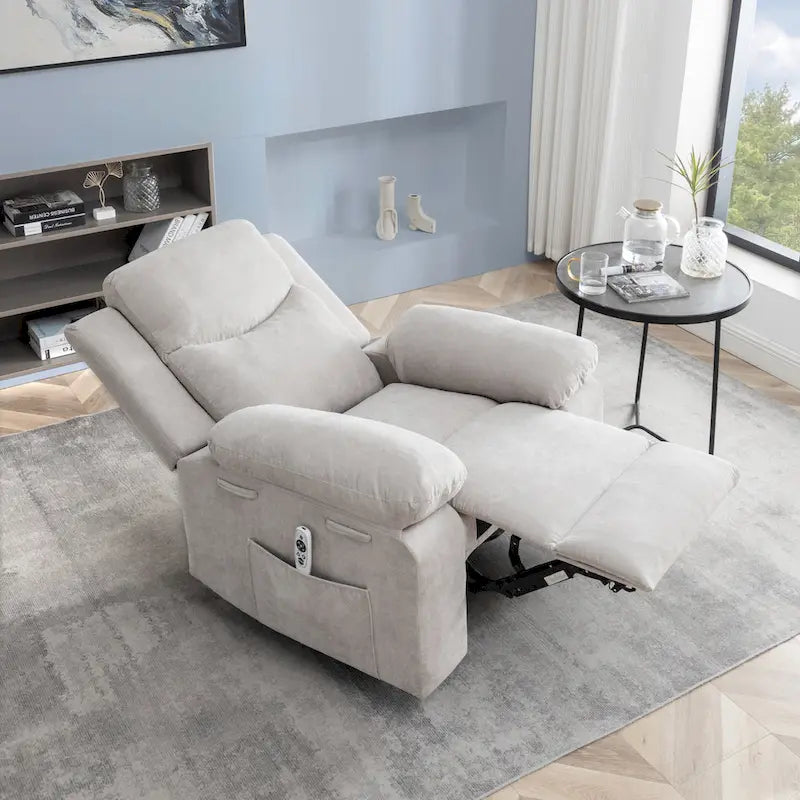 Fauteuil inclinable électrique avec massage et chauffage réglables