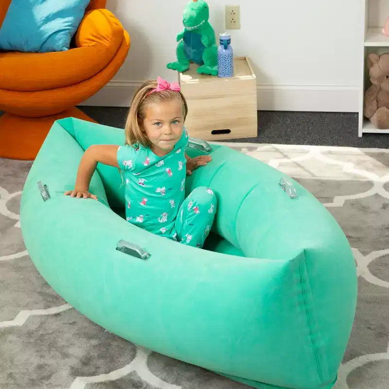 Bouncyband Cocoon sensoriel Comfy Hugging Peapod, 60", 6-12 ans, jusqu'à 155 cm, vert
