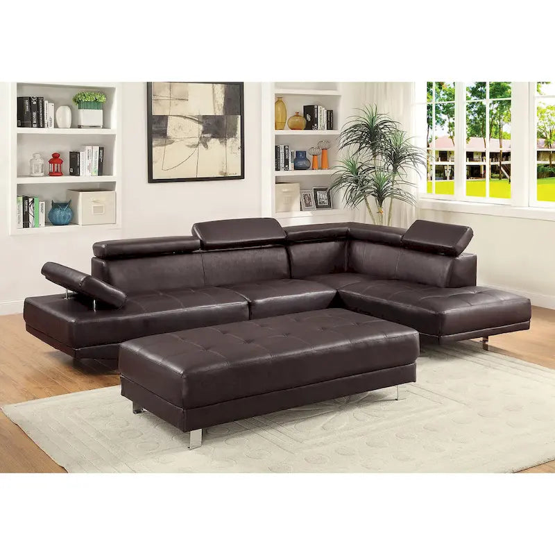 Canapé sectionnel en L 2 pièces en similicuir Riveredge de 277 cm de large - 76L x 109W x 28H