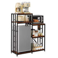Support réglable à 6 niveaux pour mini-réfrigérateur avec 3 prises de courant - Étagère de cuisine et organisateur de bar à café robuste - Capacité de 163 kg - Idéal pour dortoir et appartement