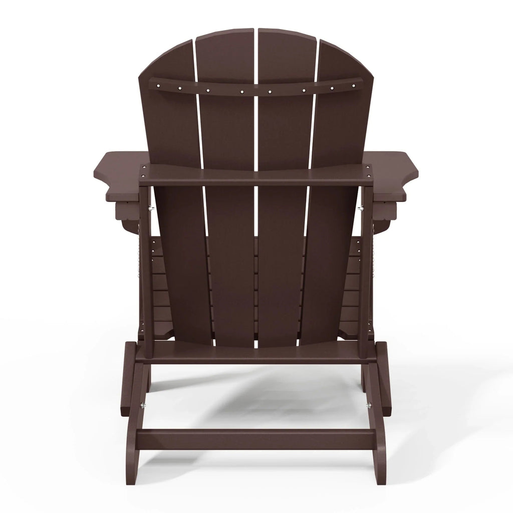 Chaise Adirondack pliante d'extérieur tout temps Polytrends Laguna résistante à la décoloration pour patio